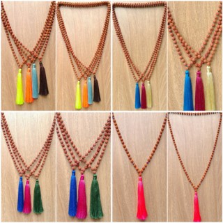 natural rudraksha bead tassels necklace multiple color wholesale price